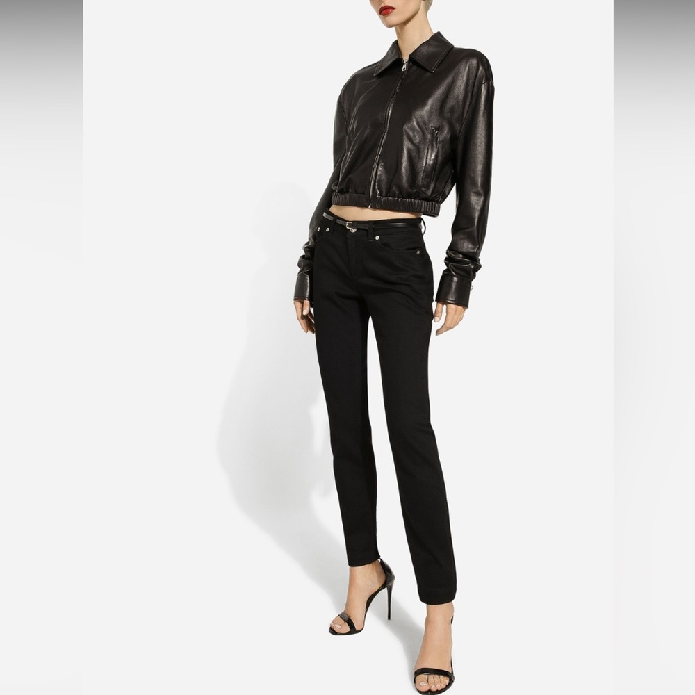 Dolce & Gabbana Black Leather Jacket